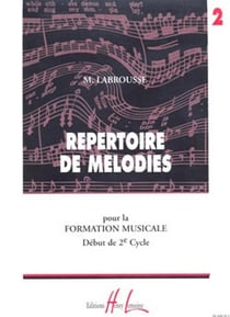 Répertoire de Mélodies Vol.2 - partition formation musicale