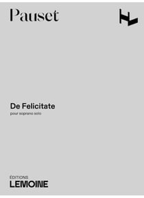 De Felicitate - partition soprano