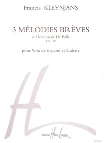 Mélodies brèves (3) Op.150 - partition voix et guitare