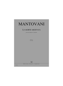 La Morte Meditata - partition mezzo-soprano