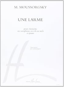 Une larme - partition clarinette ou saxophone