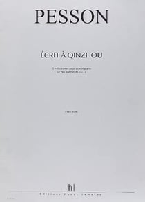 Écrit à Qinzhou - partition récitant et piano