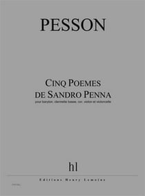 Cinq Poèmes de Sandro Penna - partition baryton