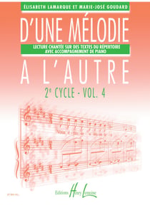 D'une mélodie à l'autre Vol.4 - partition formation musicale