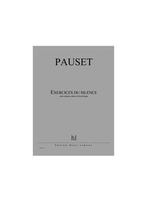 Exercices du silence - partition Piano