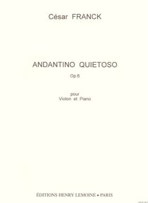 Andantino quietoso Op.6 - partition violon et piano