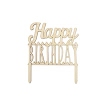 Cake topper ScrapCooking® - Happy birthday - Bois