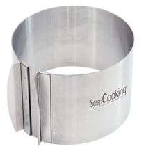 Cercle pâtissier extensible extre haut ScrapCooking® - Ø 15-23 x 12 cm