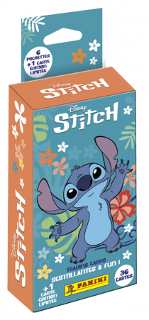 Lot de 6 pochettes + 1 carte édition limitée -Stitch TC - Panini France