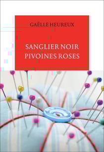 Sanglier noir, pivoines roses
