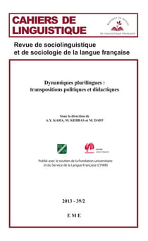 Dynamiques plurilingues : transpositions politiques et didactiques - 2013 - 39.2