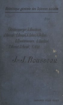 Jean-Jacques Rousseau - Leçons faites à l'École des hautes études sociales