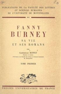 Fanny Burney (1) - Sa vie et ses romans
