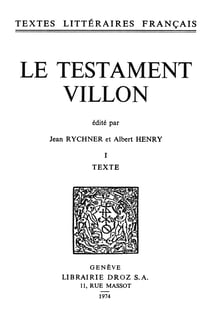 Le Testament - Tome premier, Texte