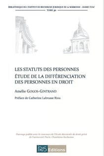 Les statuts des personnes - étude de la différenciation des personnes en droit