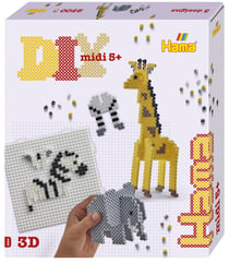 Midi Boite animaux savane 3D - Hama