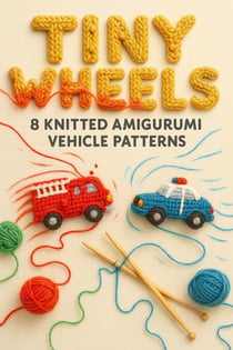 Tiny Wheels: 8 Knitted Amigurumi Vehicle Patterns