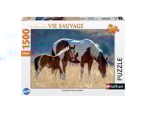 Puzzle N 1500 pièces - Jument et son poulain