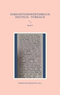 Subsumtionswörterbuch Deutsch - Türkisch - Band 2