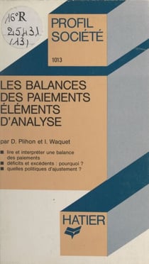 Les balances des paiements - Éléments d'analyse