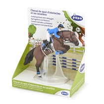 Cheval de saut d'obstacle et sa cavalière - PAPO - 51560