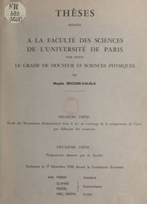 Étude des fluctuations d'aimantation dans le fer au voisinage de la température de Curie par diffusion des neutrons - Suivi de Propositions données par la Faculté : effet Overhauser