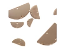 8 breloques dorées « demi-lunes » - Créalia