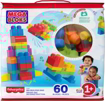 Mega Bloks - Sac Medium Classique 60 briques - Briques de construction - 12 mois et +