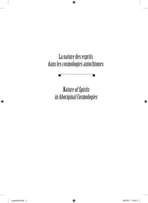 Nature des esprits / Nature of spirits in aboriginal...
