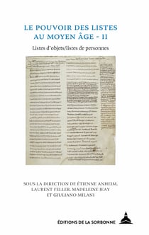 Le pouvoir des listes au Moyen Âge-II - Listes d’objets/listes de personnes