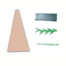 3 éponges barres triangles - Sofft Art Sponge 