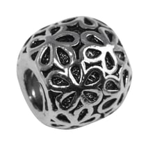 3 Perles Metal 11Mm Ciselees