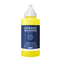 Tube 750 ml de peinture acrylique Lefranc Bourgeois - Jaune citron n°169 - Fine