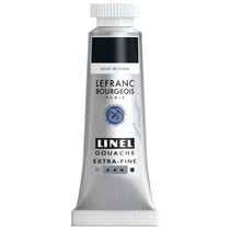 Tube de 14 ml de gouache Lefranc Bourgeois - Linel - Extra-fine - Noir intense - Nuance 268