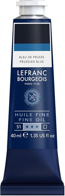 Tube 40 ml de peinture à l'huile Lefranc Bourgeois - Bleu de prusse - Fine