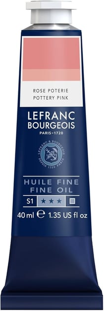 Tube 40 ml de peinture à l'huile Lefranc Bourgeois - Rose poterie - Fine