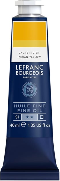 Tube 40 ml de peinture à l'huile Lefranc Bourgeois - Jaune indien - Fine