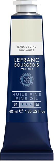 Tube 40 ml de peinture à l'huile Lefranc Bourgeois - Balnc de zinc - Fine