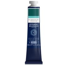 Tube 200 ml de peinture à l'huile Lefranc Bourgeois - Vert emeraude - Fine