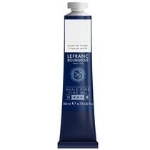 Tube 200 ml de peinture à l'huile Lefranc Bourgeois - Blanc de Titane n°008 - Fine - Opaque