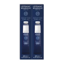 Lot de 2 peintures à l'huile Lefranc Bourgeois - Blanc de Titane - fine - 200 ml