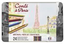 Lot de 24 crayons pastel pointe fine - Conté à Paris - Couleurs assorties