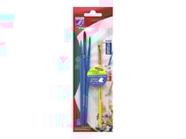 Lot de 3 pinceaux ronds et 1 pinceau plat - N°4, 10, 16 et 8 - Poils de poney et soie de porc