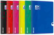 1 cahier à spirales polypro - Format A4 21 x 29.7 cm - Openflex - Oxford - 100 pages grands carreaux - Coloris assortis