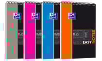 1 bloc-notes polypro - Format A4 21 x 29.7 cm - Easynotes - Oxford - 160 pages grands carreaux - Coloris assortis