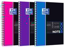 1 cahier polypro à spirales - 17.6 x 25 cm - Notebook - Oxford - 160 pages petits carreaux - Coloris assortis