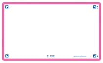 80 flashcards - 7,5 x 12,5 cm - Flash 2.0 Oxford - Uni blanc - cadre fuchsia