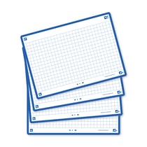 80 flashcards - 10,5 x 14,8 cm - Flash 2.0 Oxford - Petits carreaux - cadre bleu marine