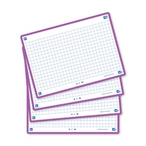 80 flashcards - 10,5 x 14,8 cm - Flash 2.0 Oxford - Petits carreaux - cadre lilas