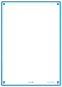 50 fiches de révision - 14,8 x 21 cm - Révision 2.0 Oxford - Uni blanc - cadre turquoise